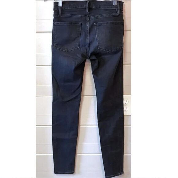 FRAME Denim Le Skinny de Jeanne Jeans in Washed Back 27 - Picture 3 of 3